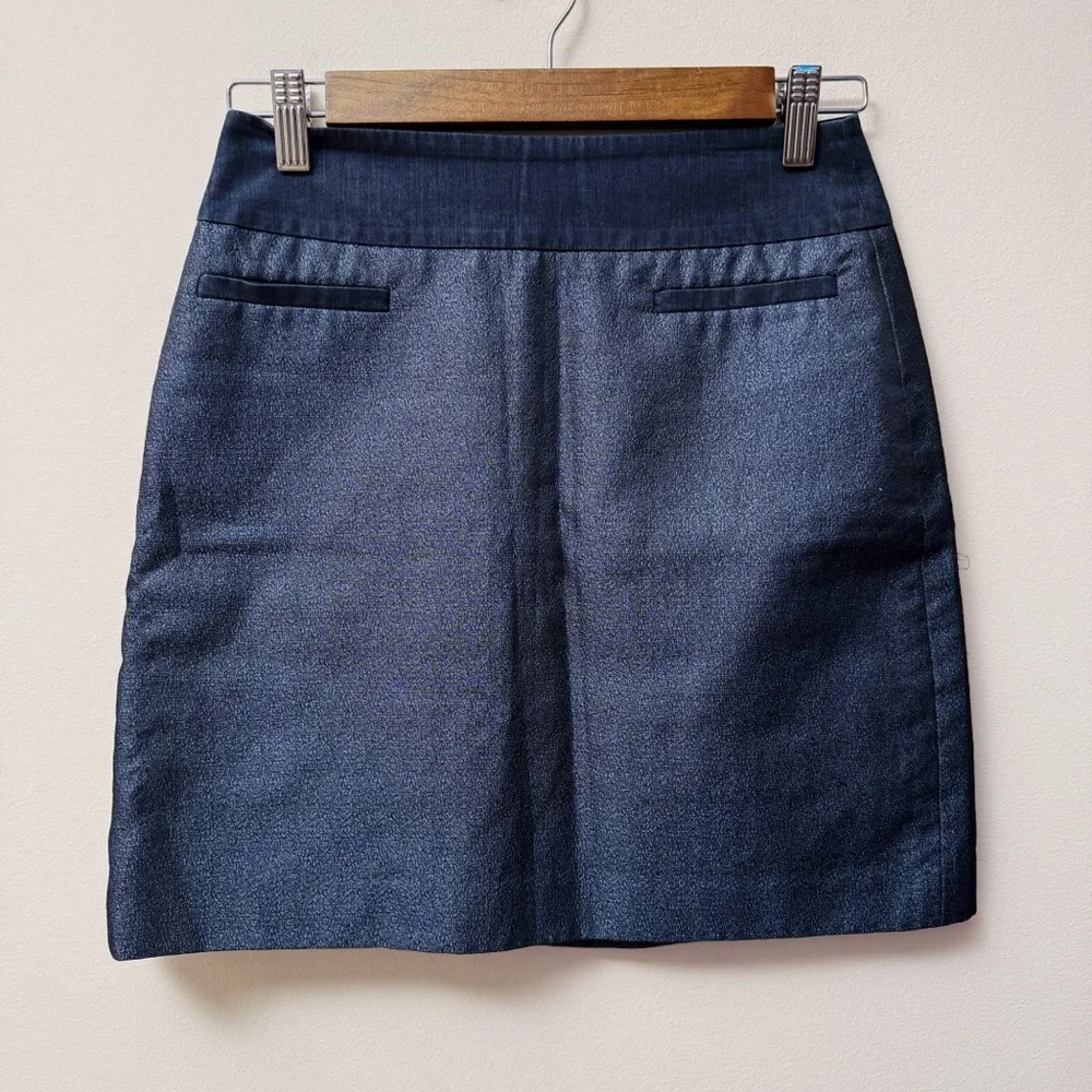 Ann Taylor Loft Shiny Metallic Skirt